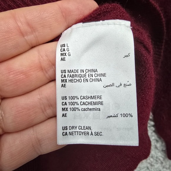 Charter Club Luxury Cashmere Sweater Womens‎ L Red Pullover Long Sleeve READ - Picture 6 of 14